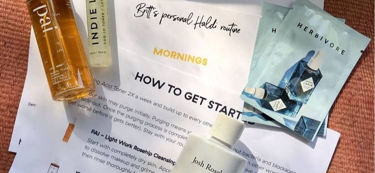 Custom skincare routine to fit your skin needs Haldi